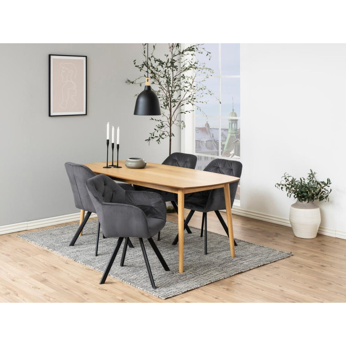 Katie Karmstol Vic tyg Mörkgrå