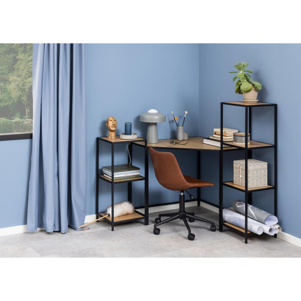 Notting Hill Bokhylla 119x35x37 cm Ek