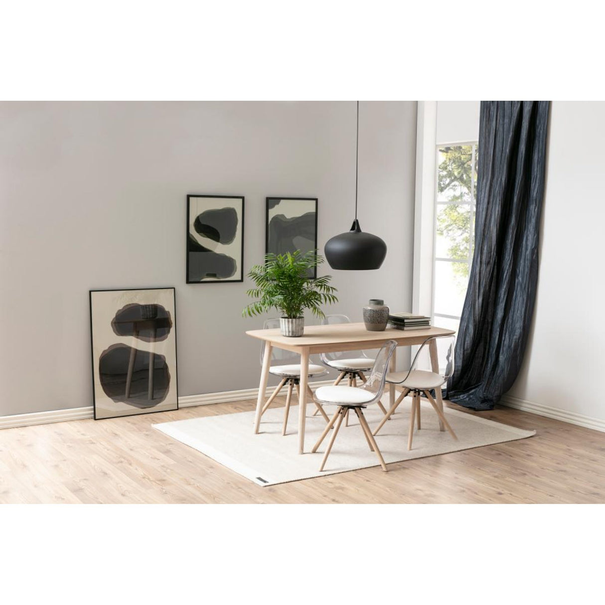 Lillesand Matbord 150x80 cm Vitpigmenterad Ek