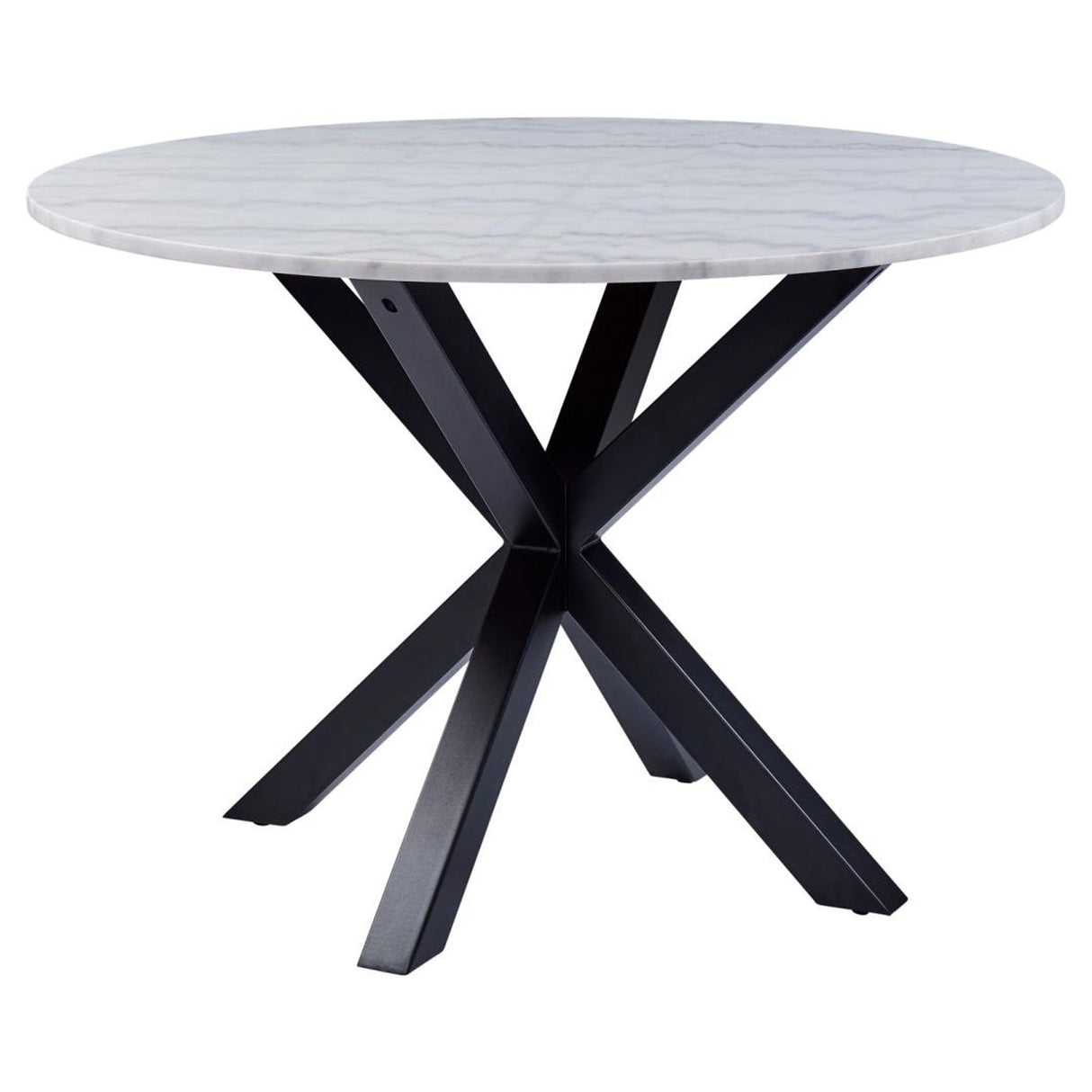 Verdun Matbord Rund 110 cm Vit Marmor
