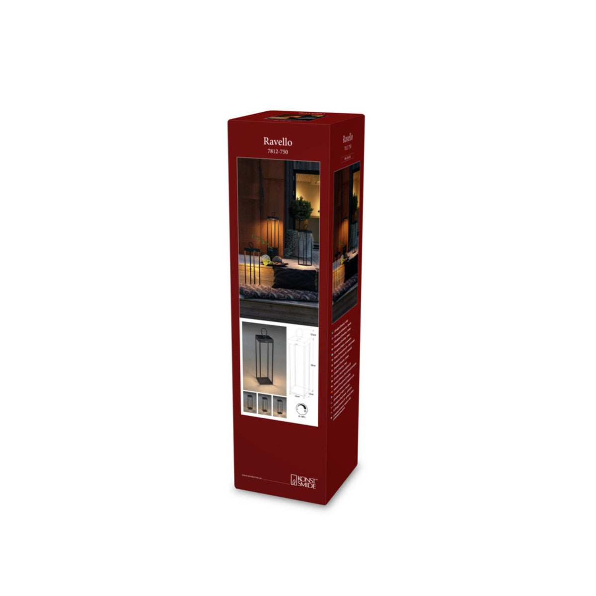 Ravello USB Svart Dimbar Lanterna 50 cm