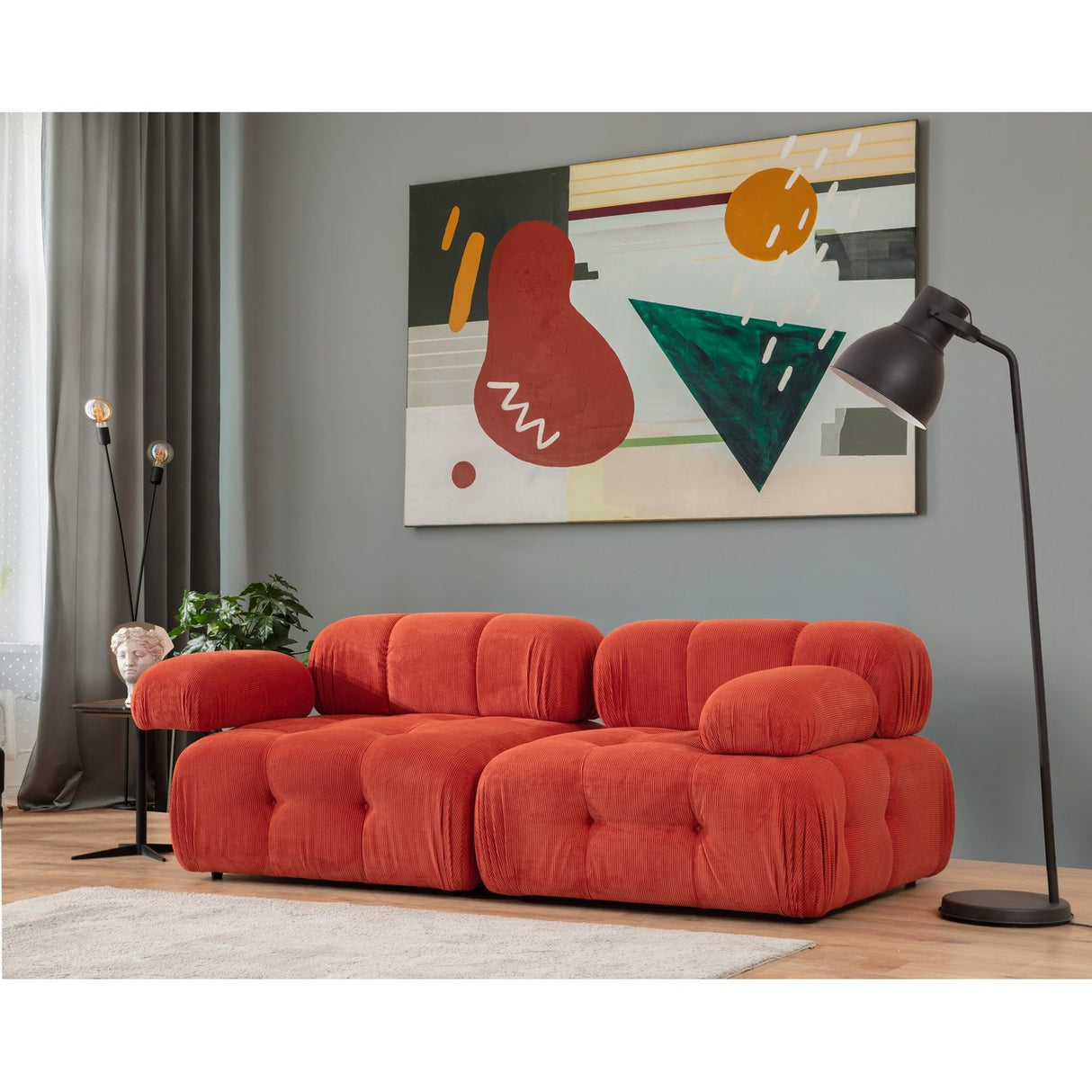 Doblo 2-sits (200 x 100 x 80 cm) 2-sitssoffa Röd