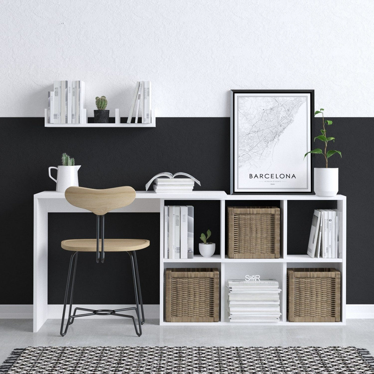 Reykjavik (74 x 145 x 45 cm) Skrivbord Vit ek