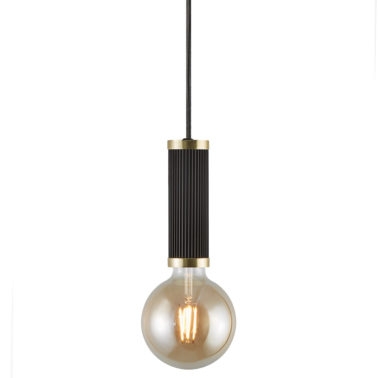 Galloway Svart/Mässing Taklampa