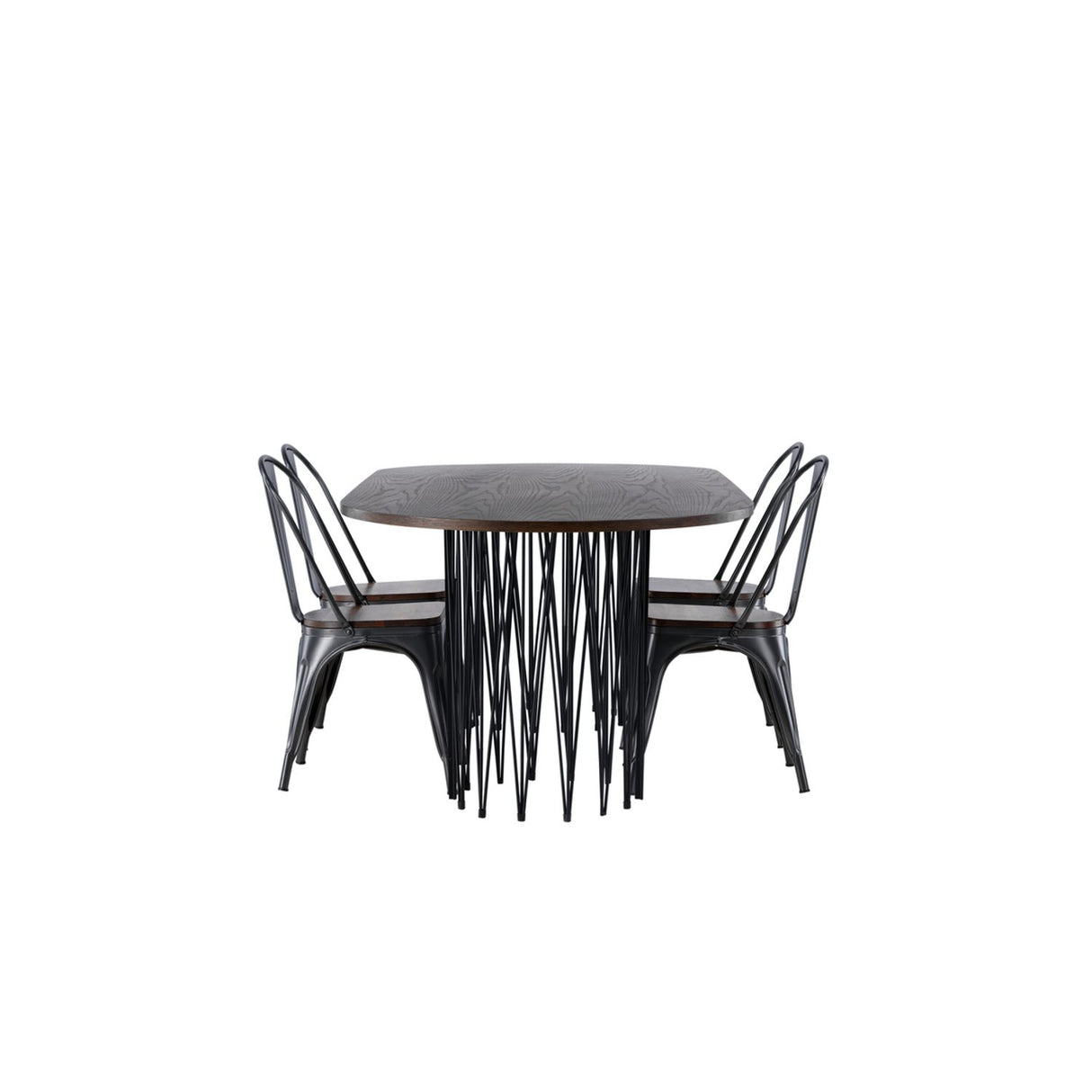 Stone, Tempe Oval matgrupp Valnöt, mörkgrå, Svart, mocka, 220 x 100