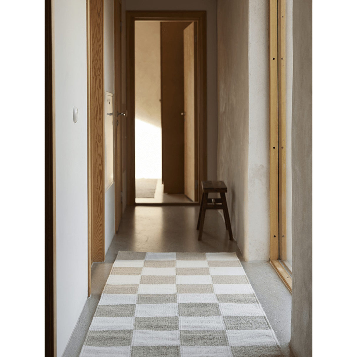 Square Gångmatta Vit/Natur