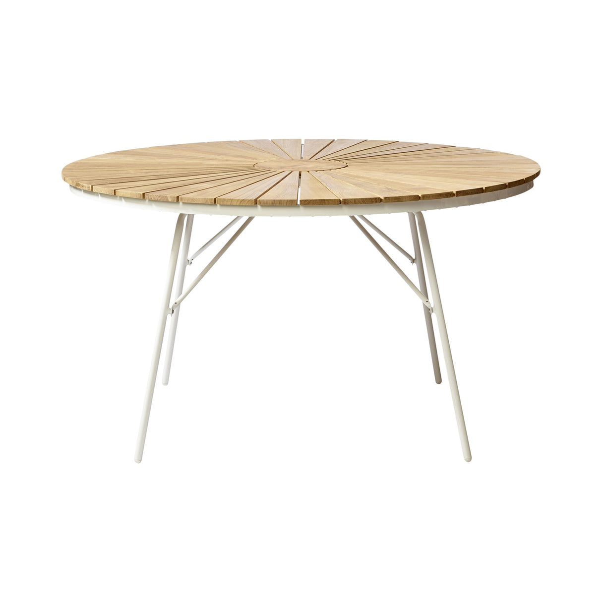 Ellen Trädgårdsbord i Teak och Aluminium 130 cm, Vit