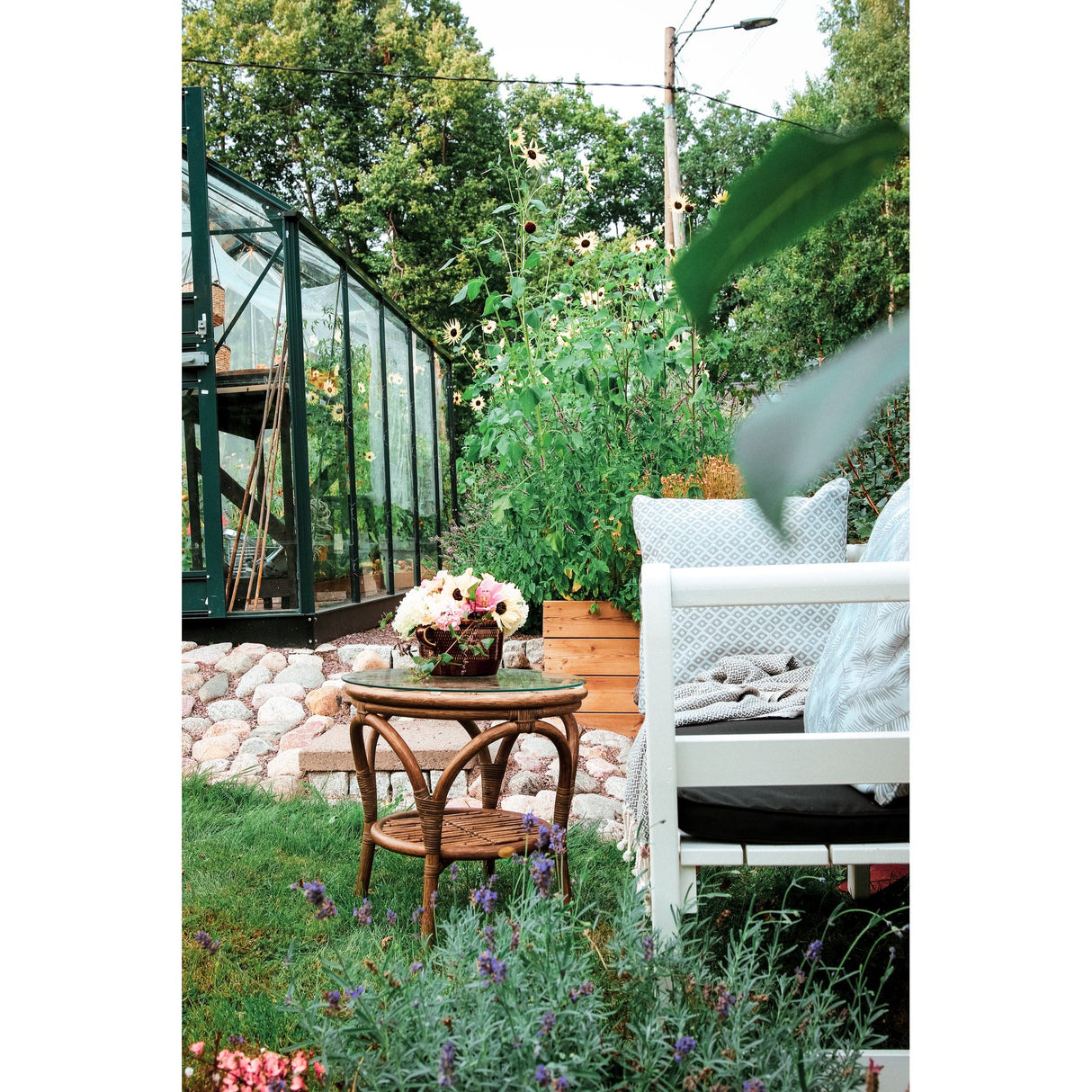 Praktö Utesidobord Ø50 Natur