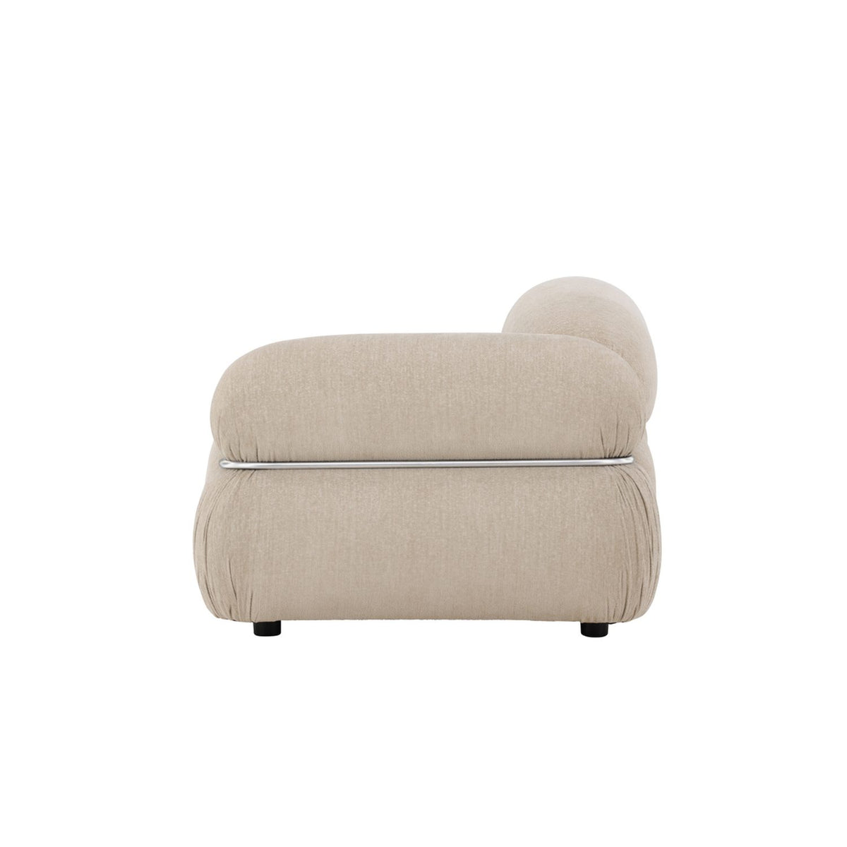 Mika Soffmodul Beige, Vänster Hörndel, Silver