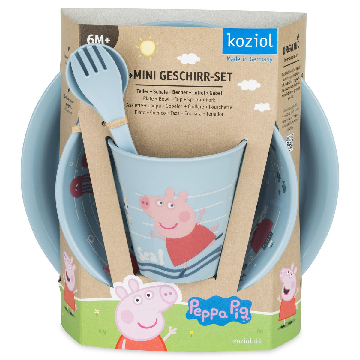 Peppa pig waves at home barnservis 4 delar Barnservis