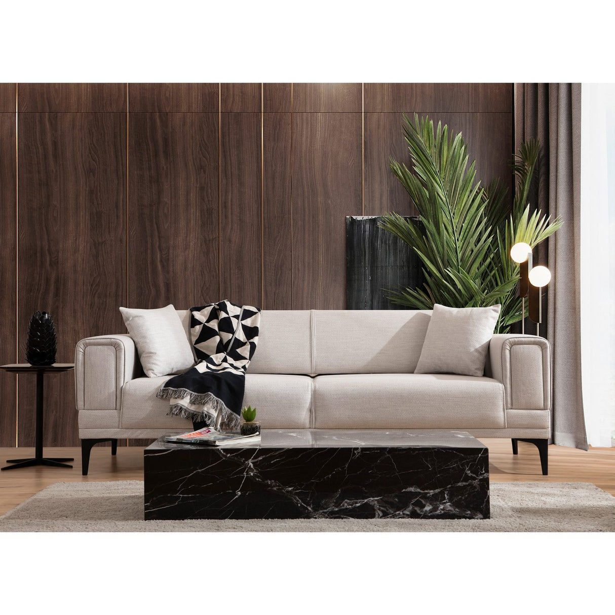 Horizon (230 x 95 x 77 cm) 3-sitssoffbädd Ecru