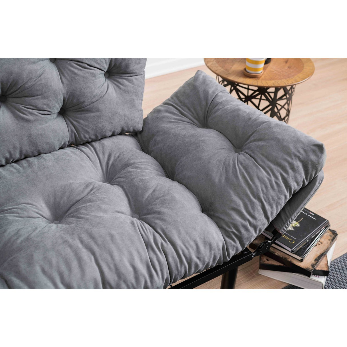 Helsingfors (155 x 85 x 70 cm) 2-sits bäddsoffa Grå