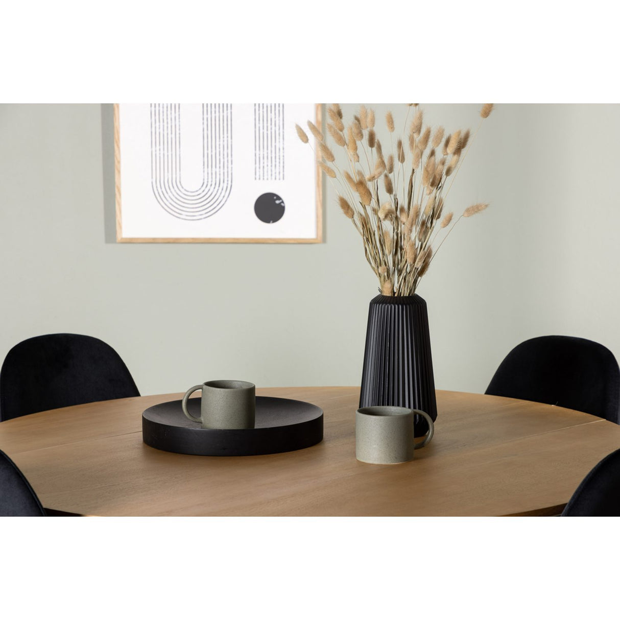 Yakidon, Polar Rund matgrupp Svart,Silver, Brun, ⌀120