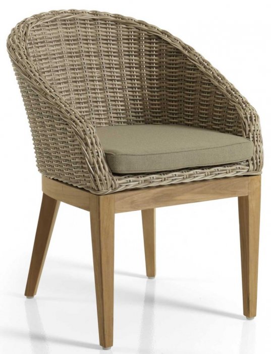 Ontario Stol Vitbeige konstrotting, beige dyna