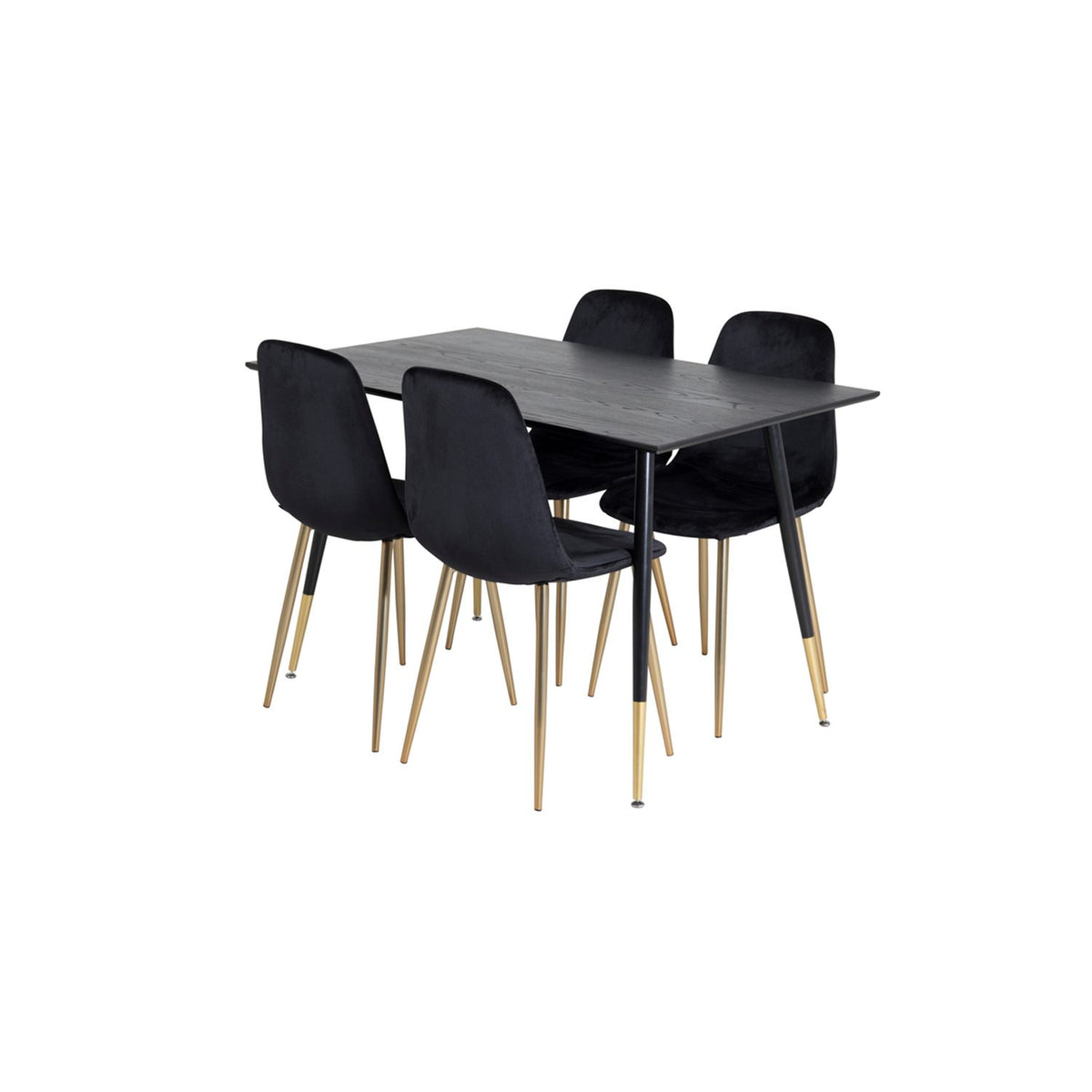 Dipp, Polar Rund matgrupp Svart,Guld, Svart,Guld, 120 x 85