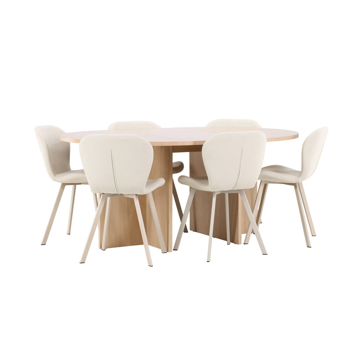 Strada, Lilja Oval matgrupp Beige, Vitpigmenterad, ⌀120