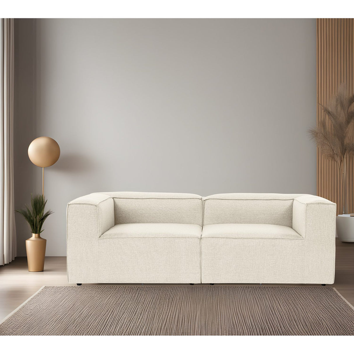 Accra 2 (214 x 66 x 105 cm) Ecru 2-sitssoffa