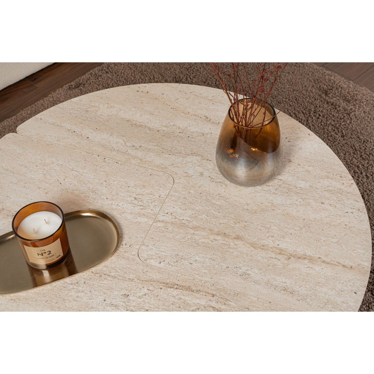 Salma Soffbord Travertine