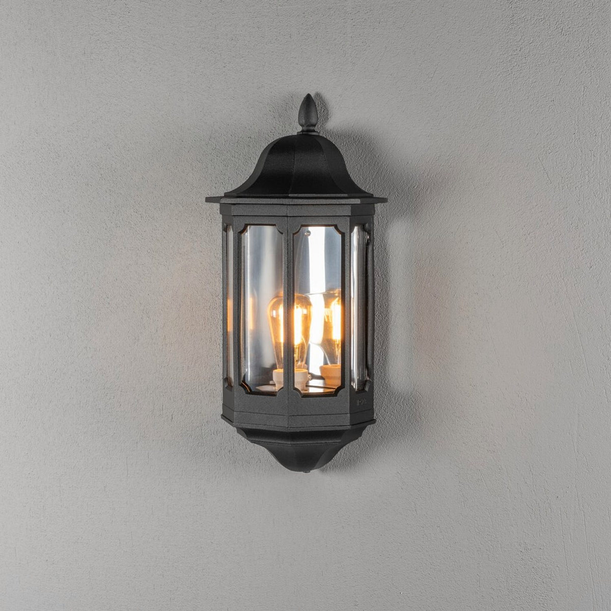 Pallas Plafond E27 Vägglampa Ute Mattsvart