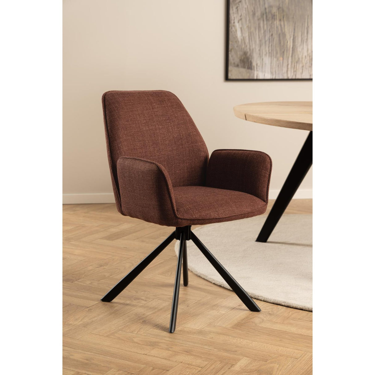 Bayonne Karmstol Basel tyg Terrakotta