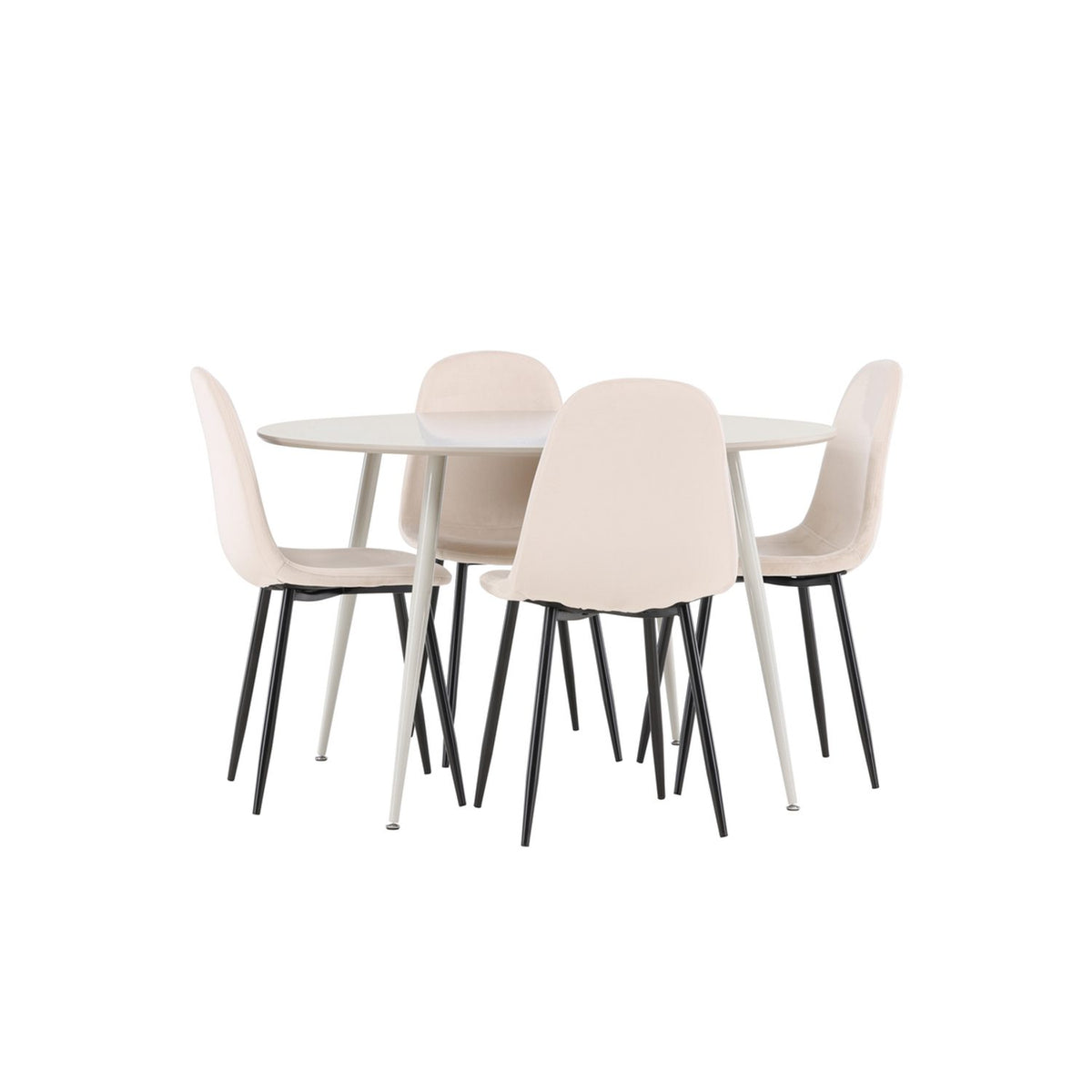 Plaza, Polar Rund matgrupp Beige,Svart, Beige, ⌀120