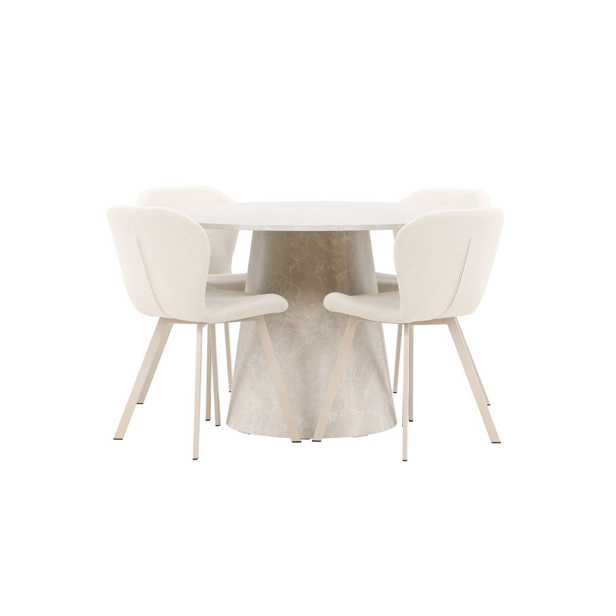 Lanzo, Lilja Runt matgrupp Beige, Beige, 4st