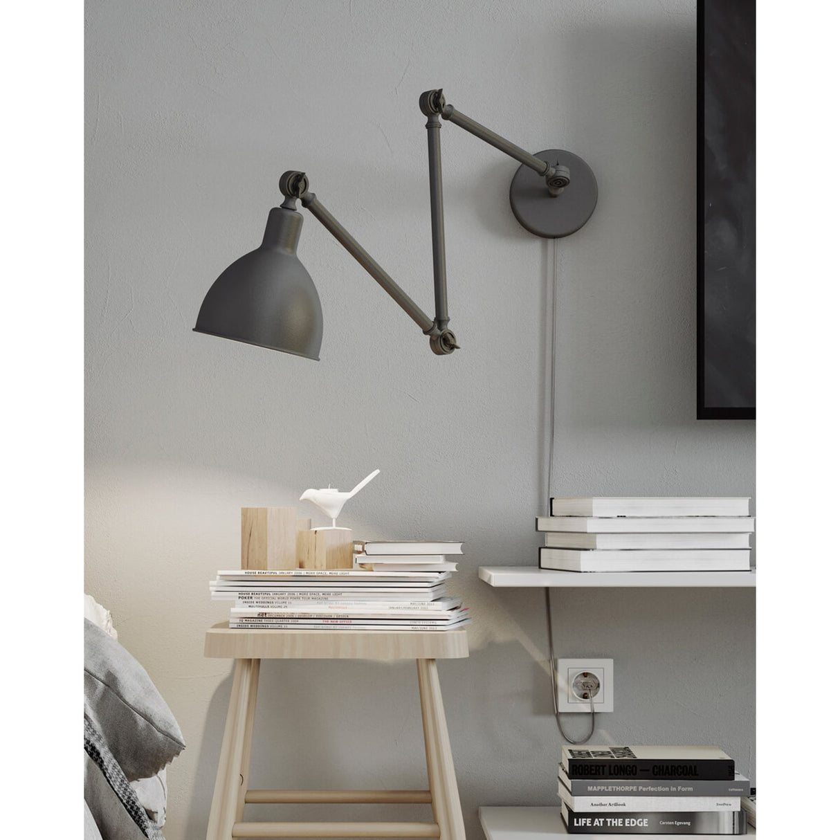 Bazar Vägglampa Grå