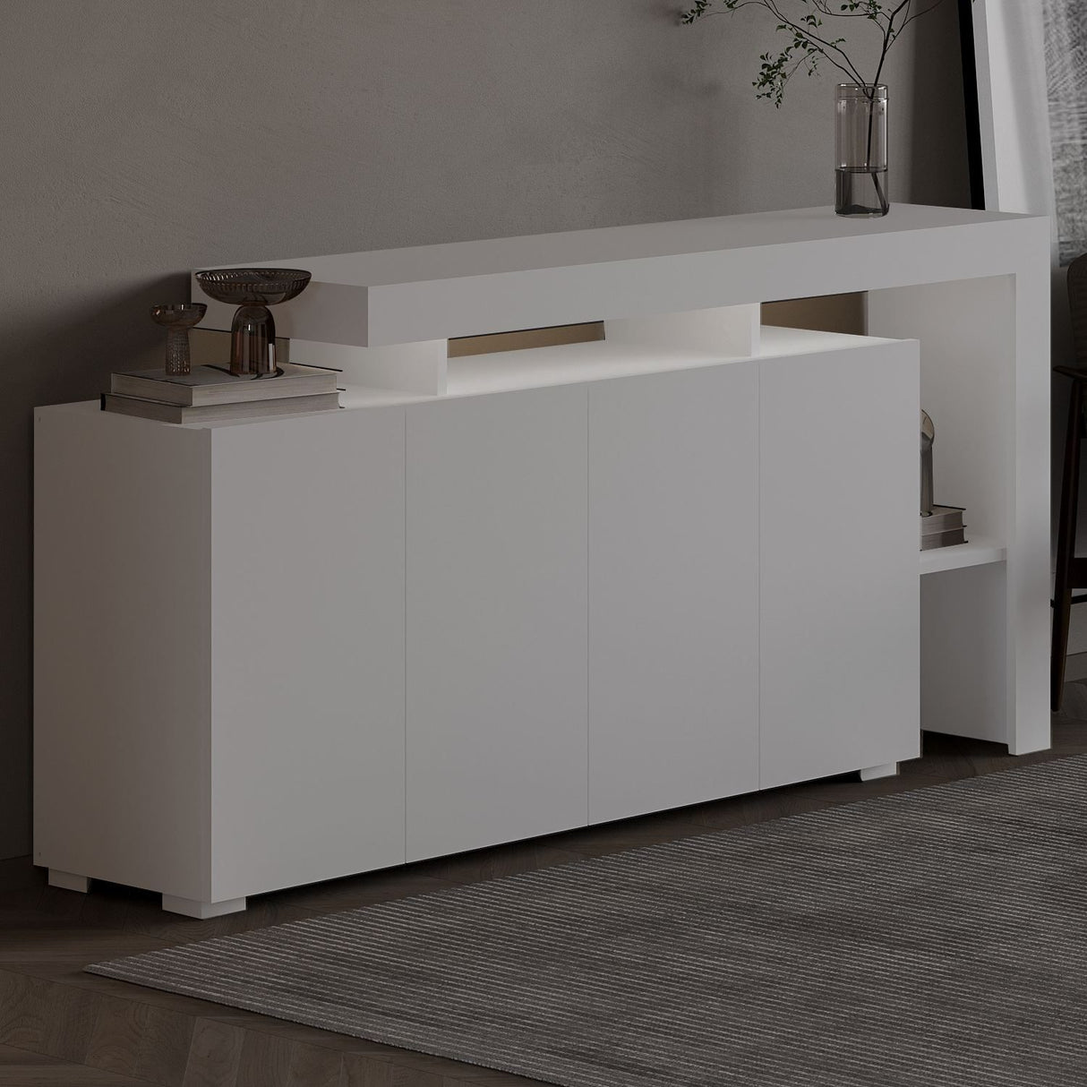 Cork (170 x 80 x 35 cm) Konsolbord Vit