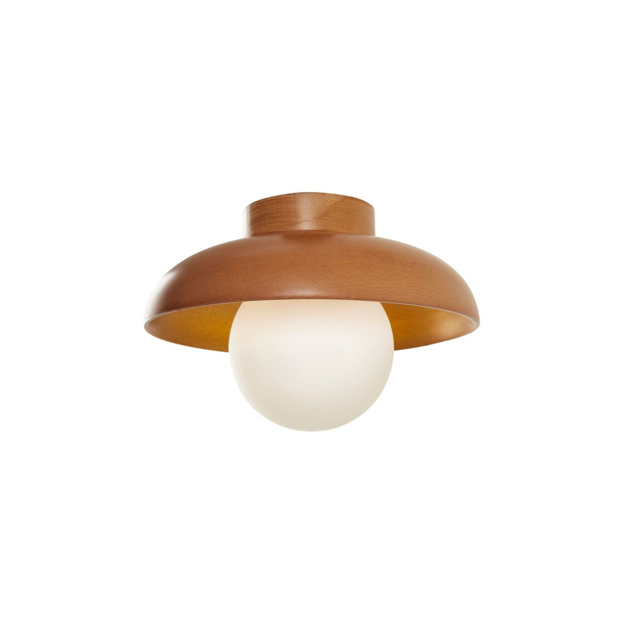 Hand-T (H 24 cm) Vägglampa Ek vit