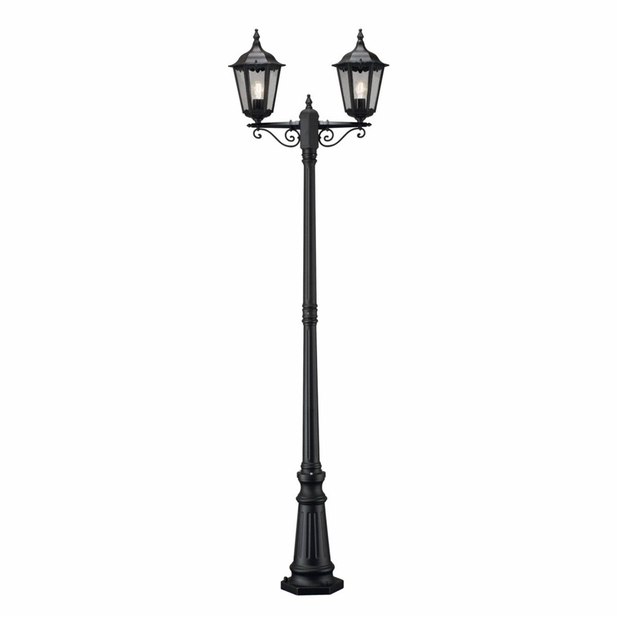 Firenze 2-arm E27 2.2m Lyktstolpe Mattsvart