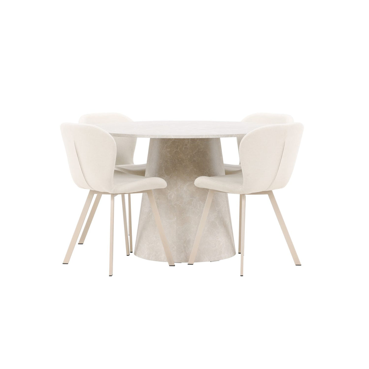 Lanzo, Lilja Runt matgrupp Beige, Beige, 4st