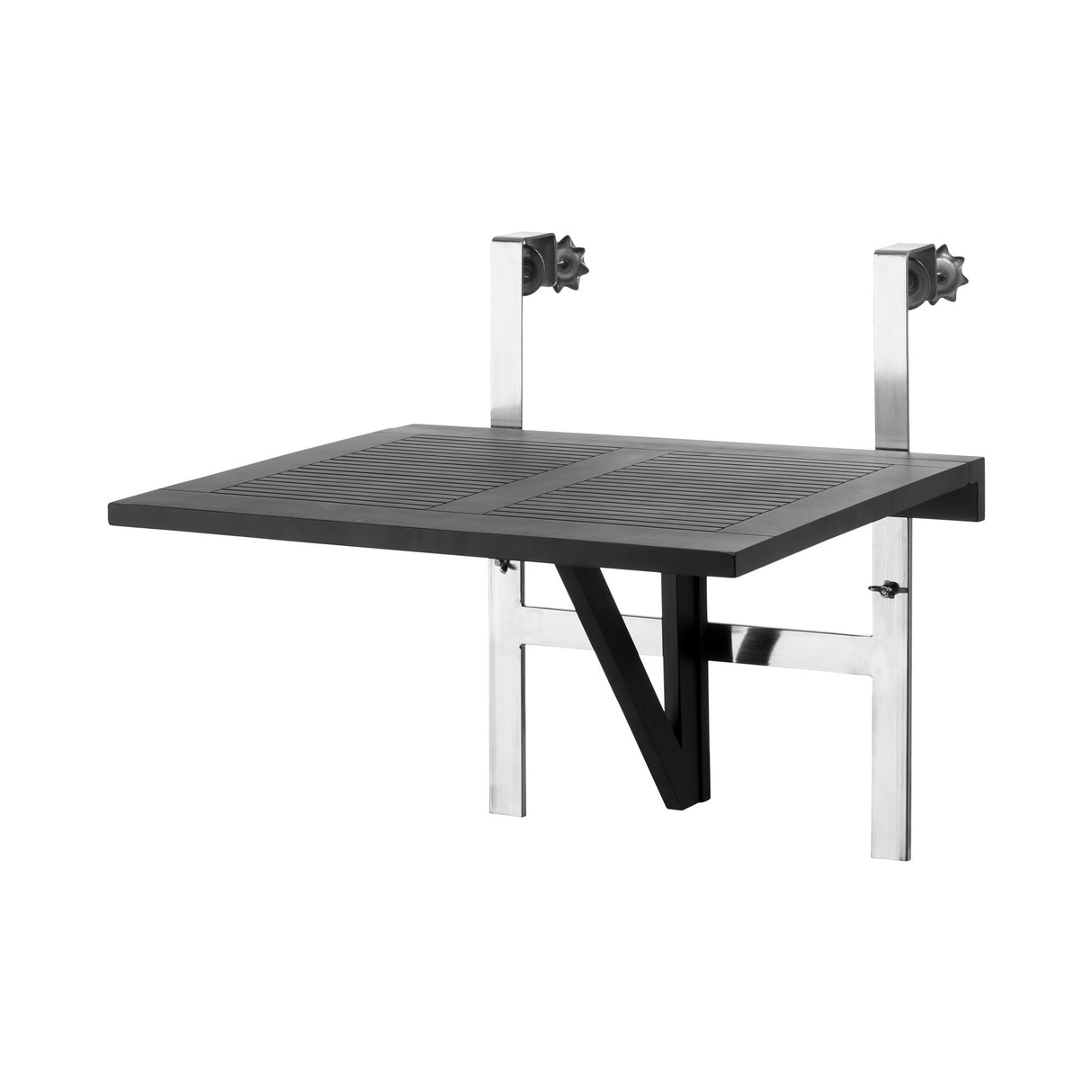 Balkongbord 65x51 cm Matt svart