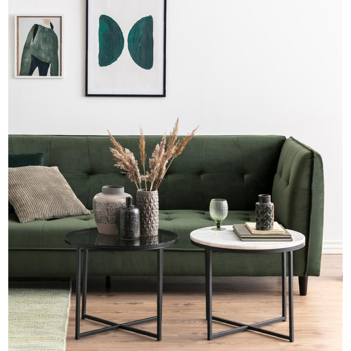 Cross Sidobord Rund 55 cm Svart