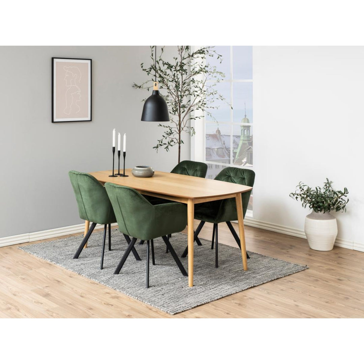 Katie Karmstol Vic tyg Skogsgrön