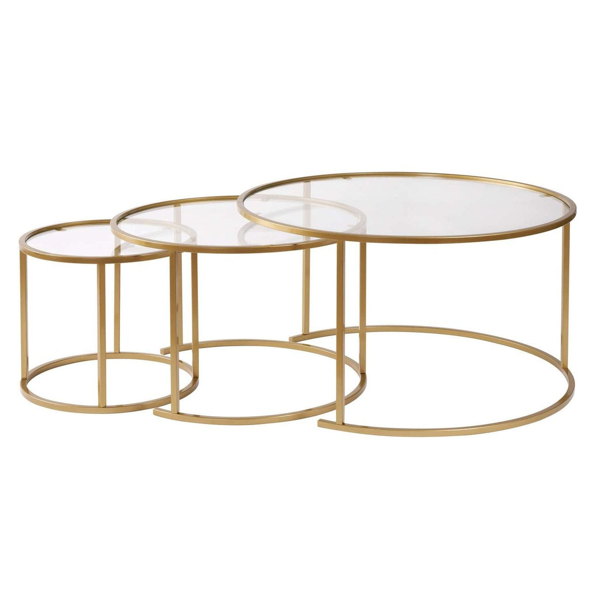 Valletta Satsbord Guld Transparent