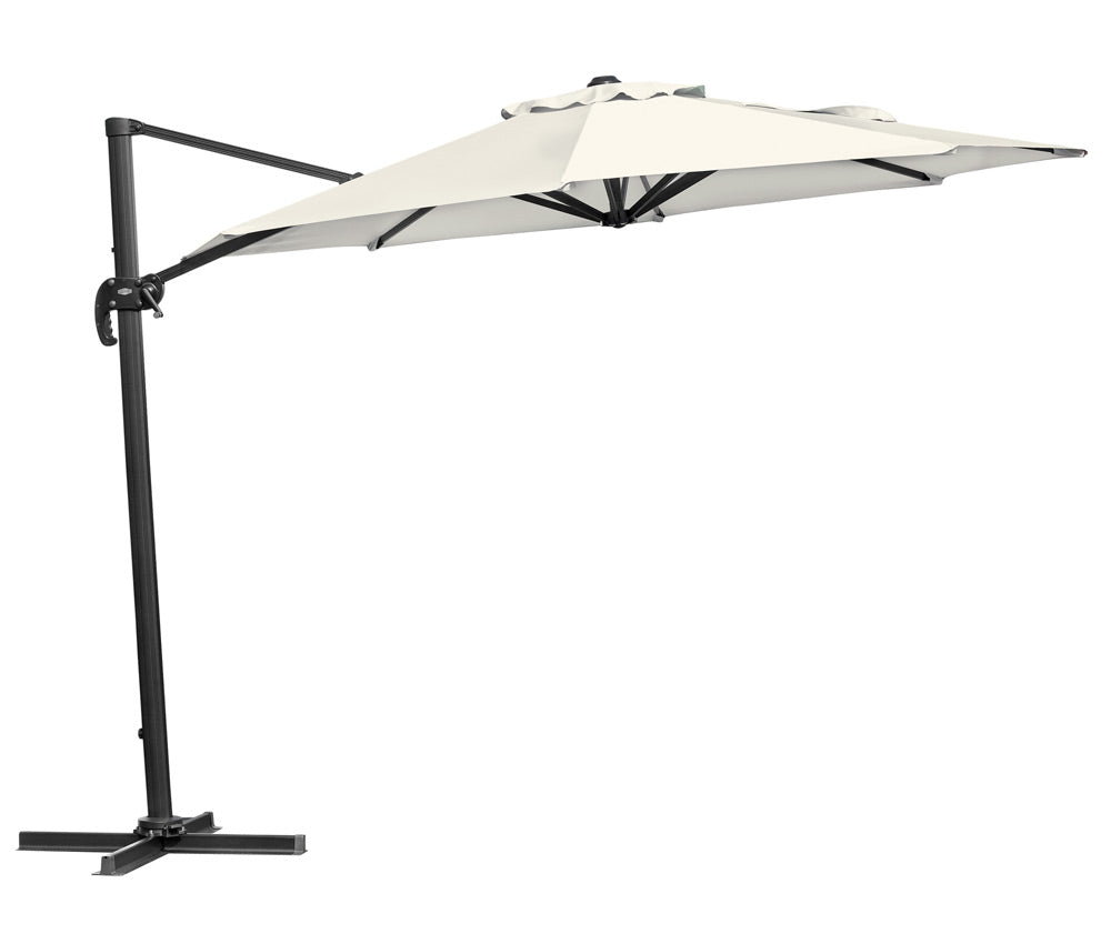 Linz Parasoll Ø300 cm Rund Antracit/Beige