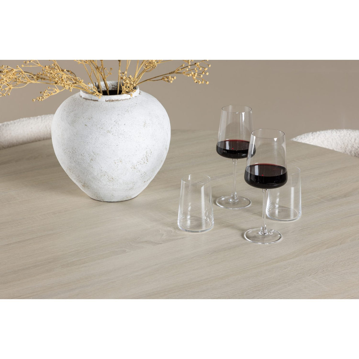 Lanzo, Agnes Rund matgrupp Svart,Vit, Vitlaserad, ⌀120