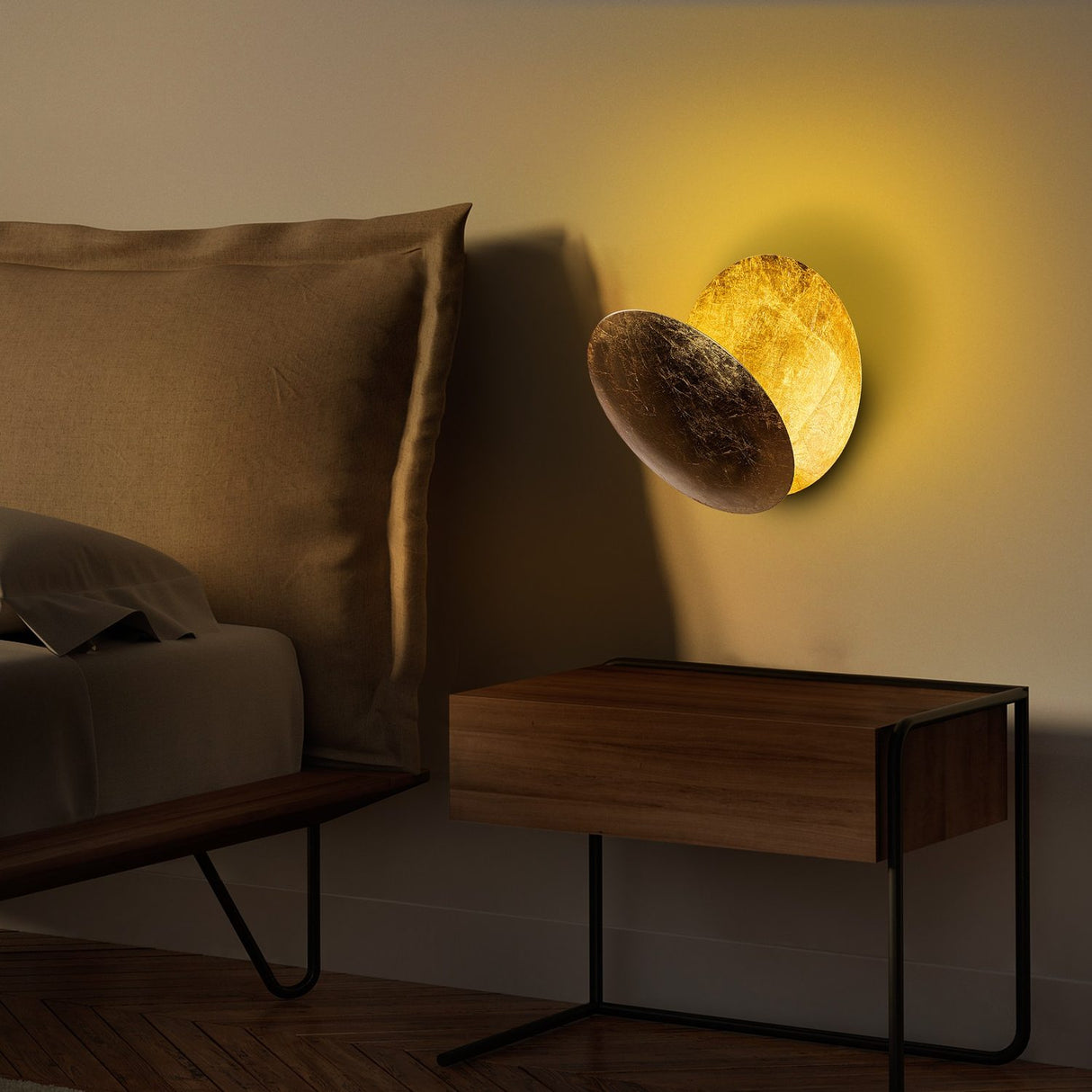 Yosemite Vägglampa Guld