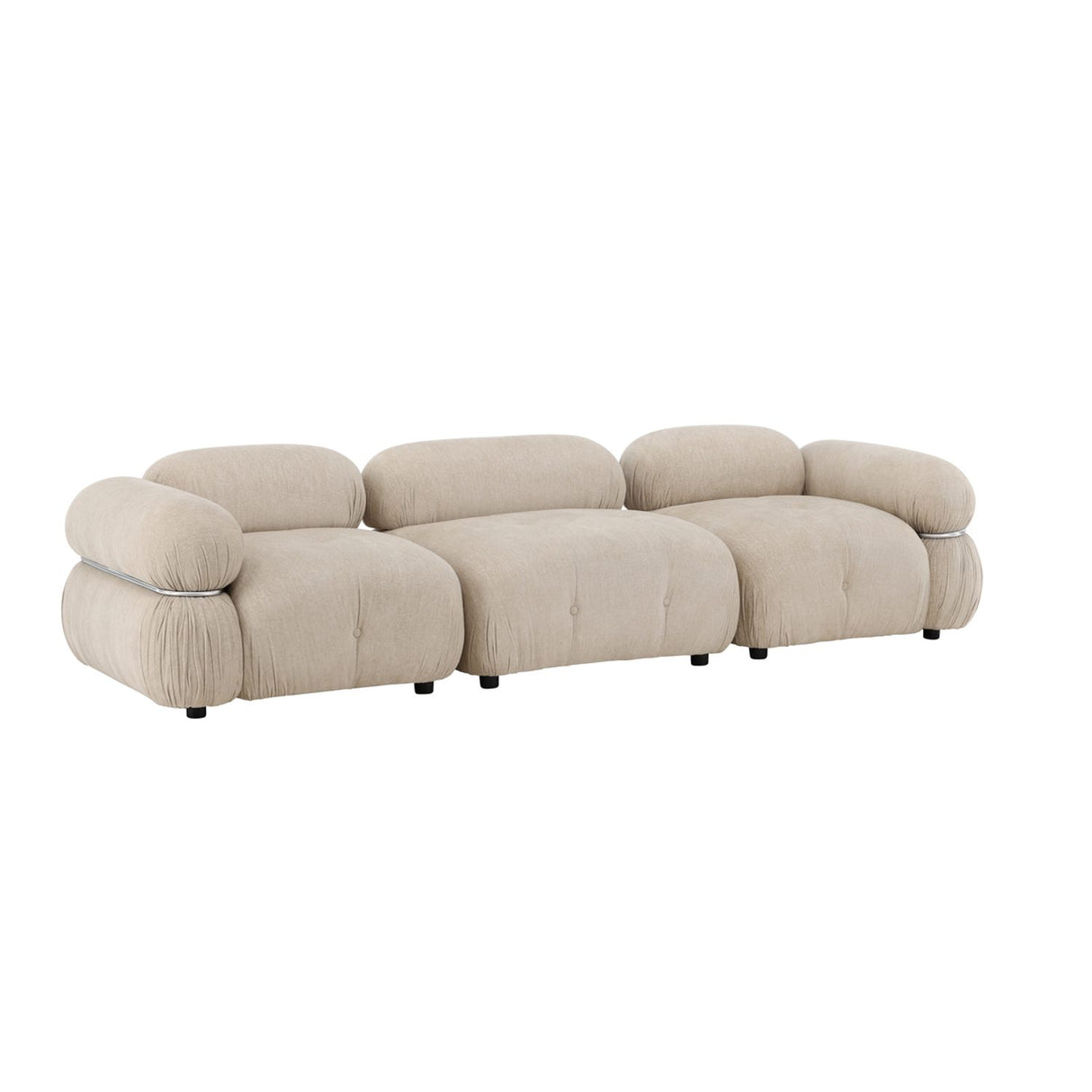 Mika 3-sitssoffa Beige, Silver