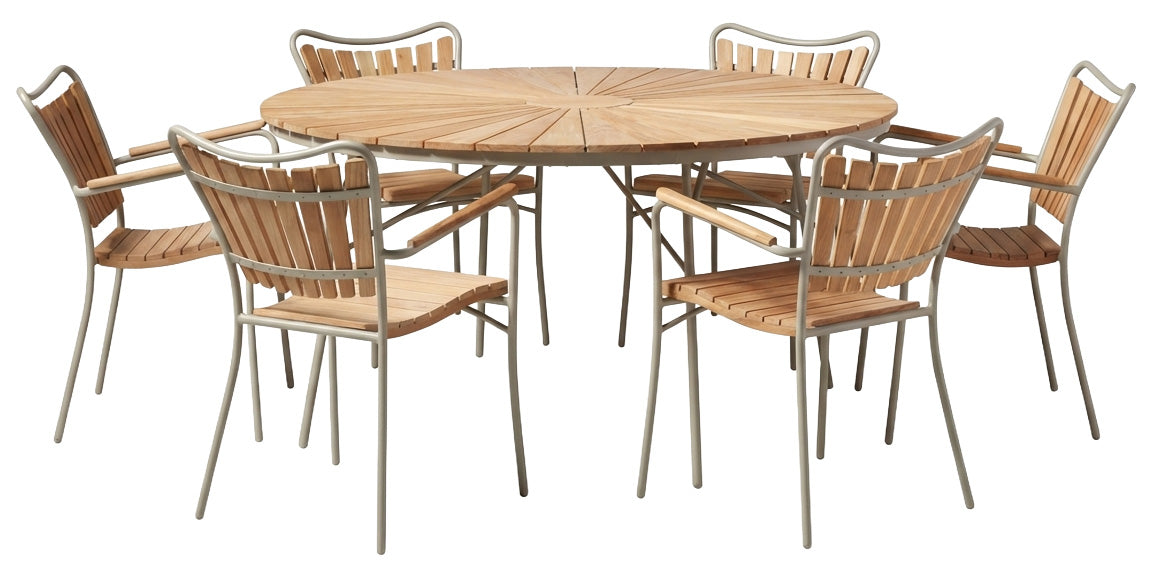 Ellen Trädgårdsstol i Teak och Aluminium Sandy Grey