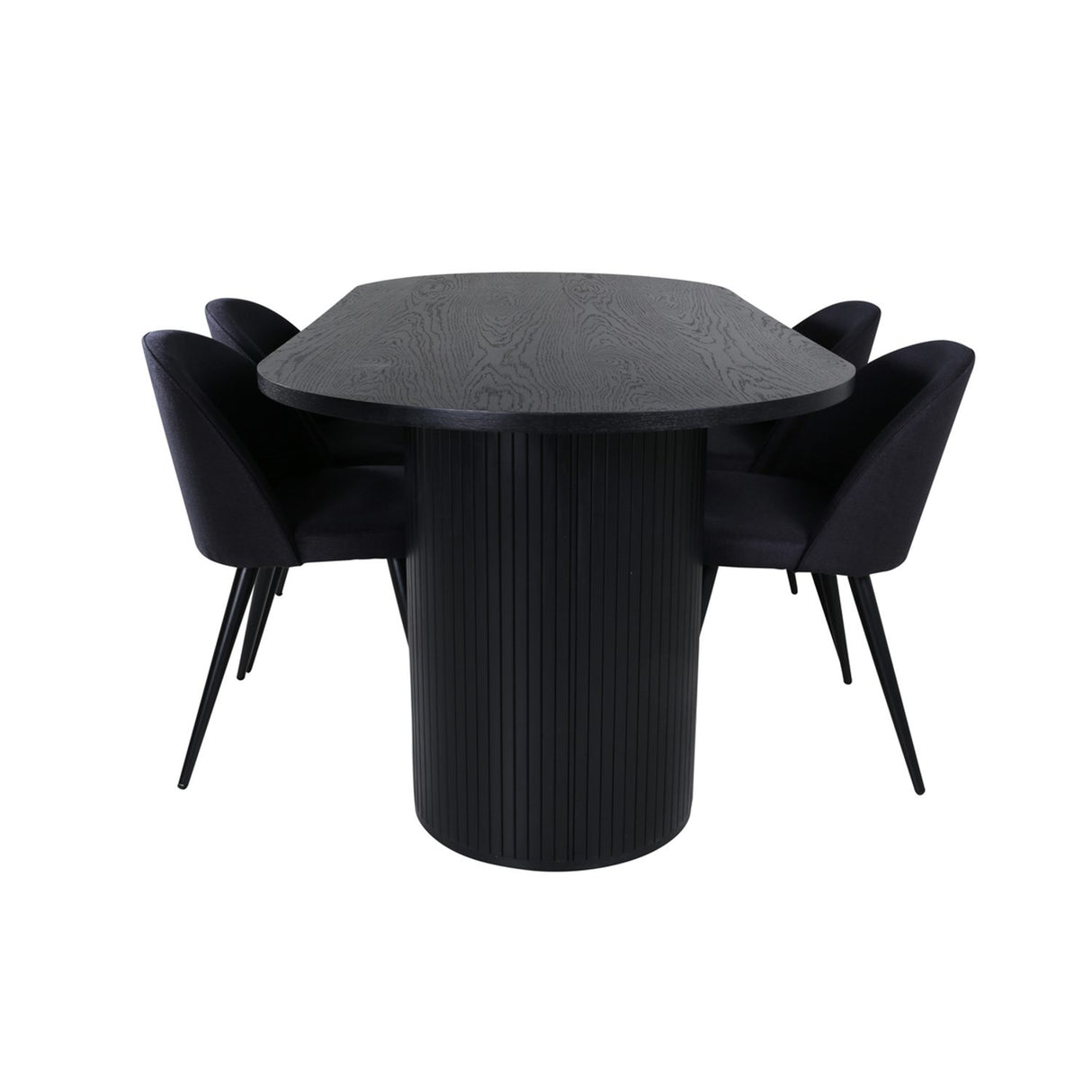 Bianca, Velvet Oval matgrupp Svart, Svart, 200 x 90