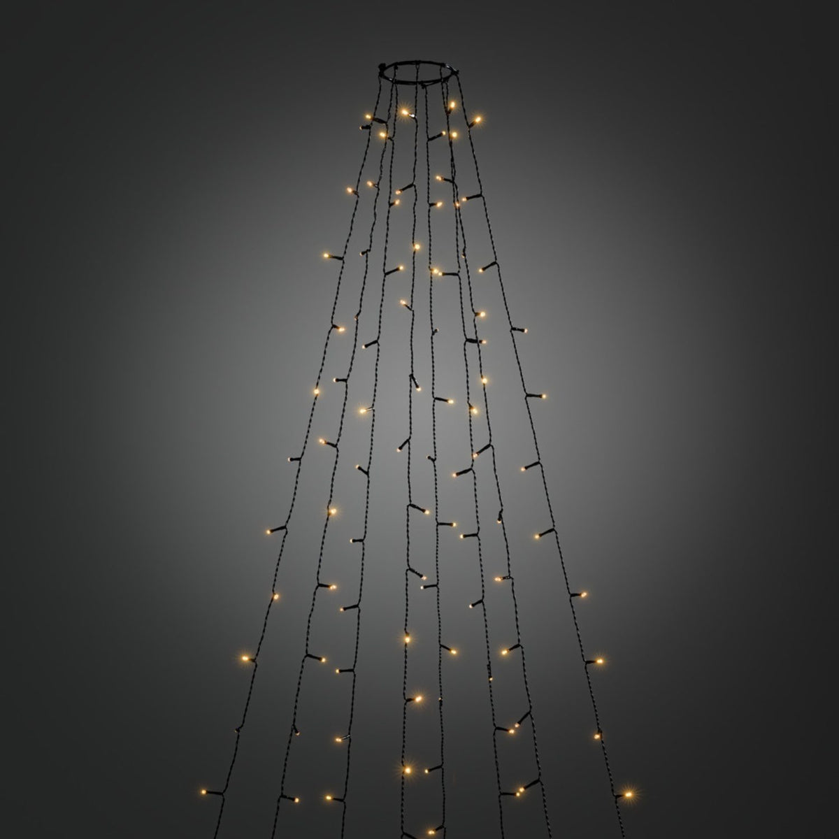 LED Amber Svart Kabel Julgransbelysning 240 cm