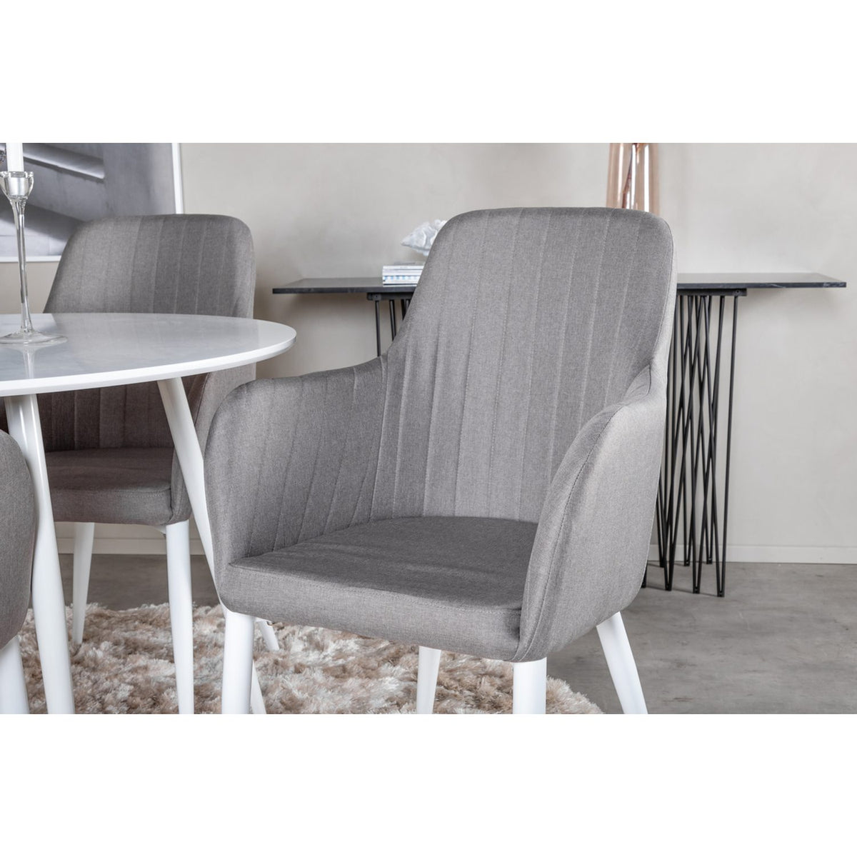 Plaza, Comfort Rund matgrupp Grå,Vit, Vit, ⌀100
