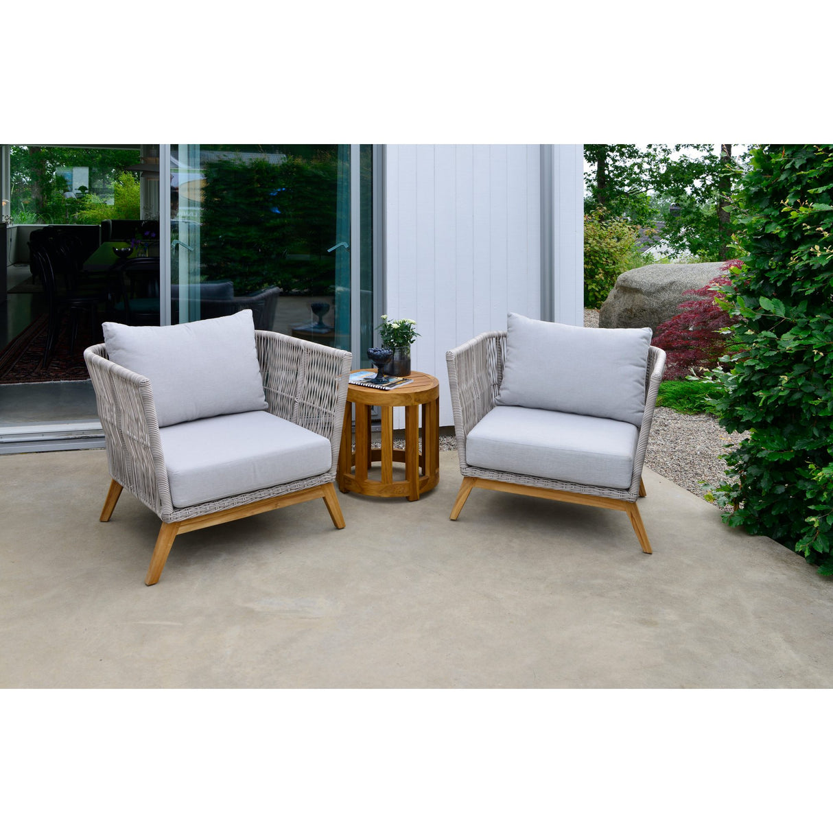 Himmelsnäs Utesidobord Ø50 cm Brun