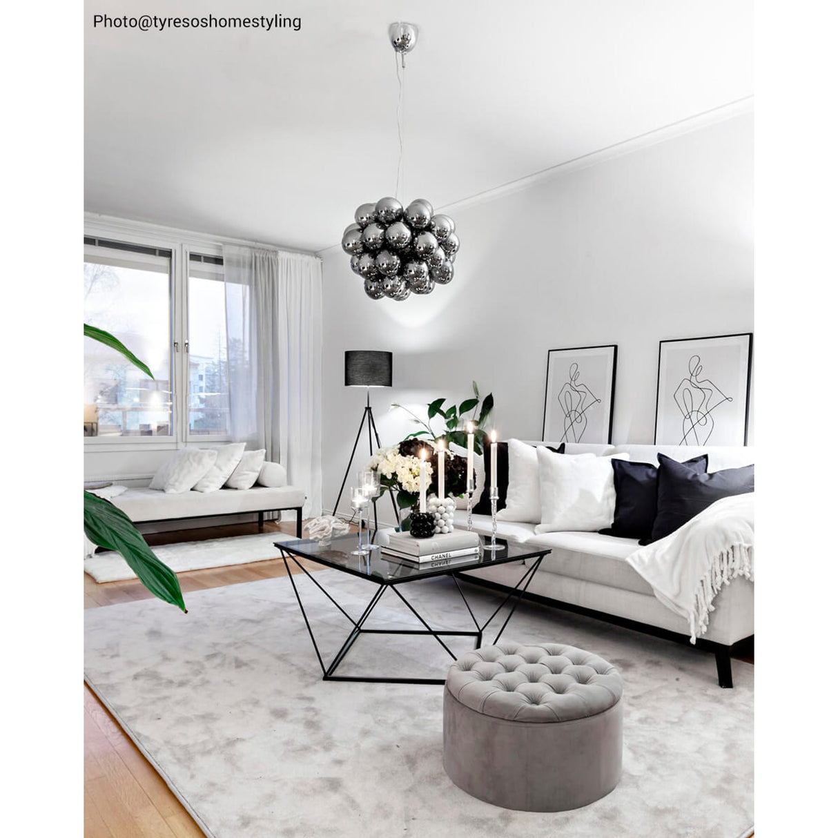 Gross Grande Taklampa Rökgrå