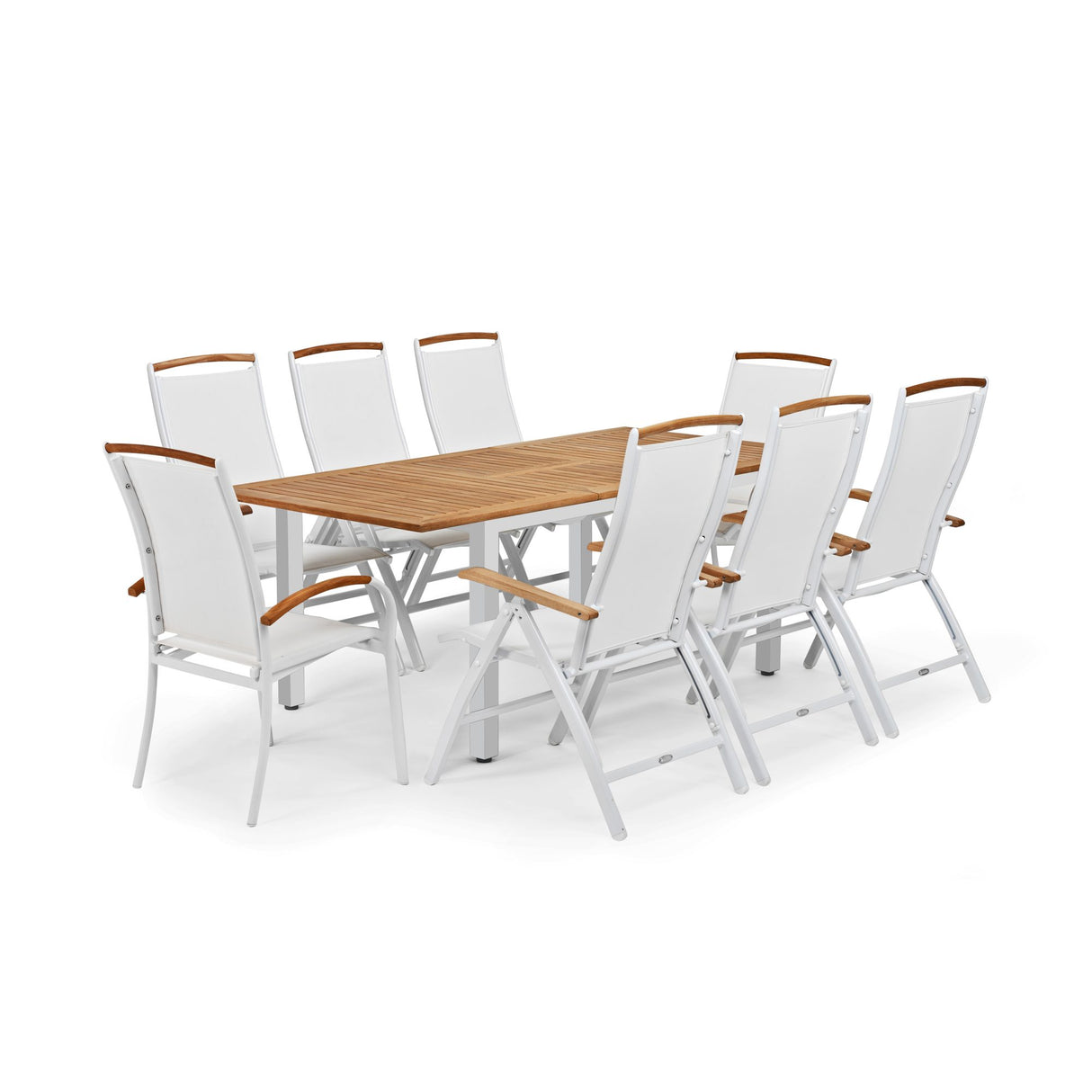 Nydala Positionsfåtölj Vit/Teak