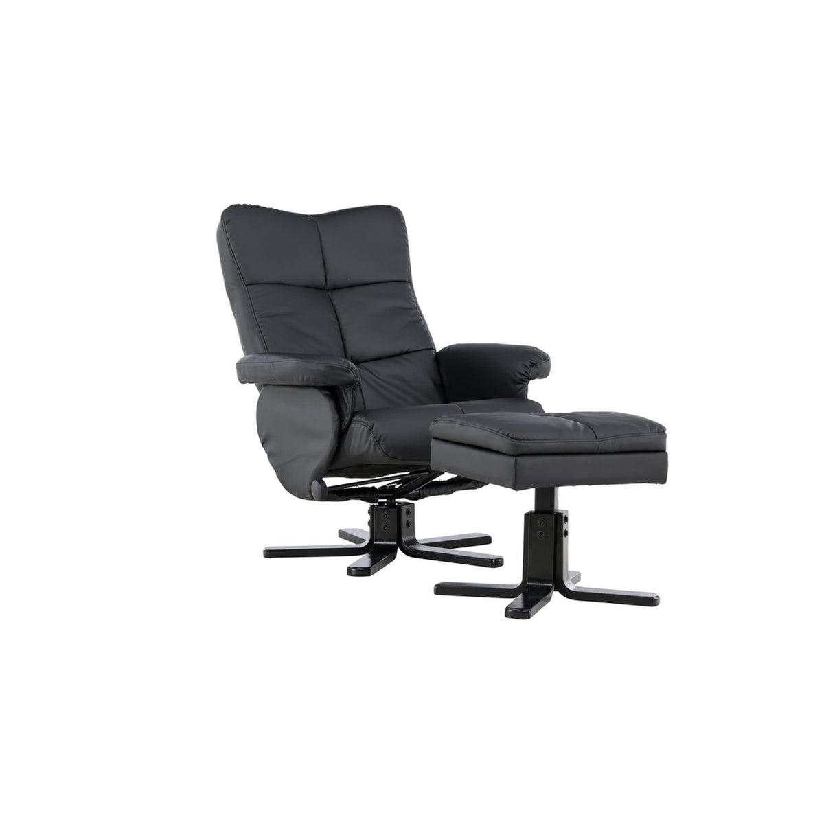 Sven Fåtölj med recliner Svart