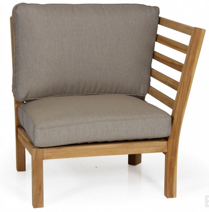 Milano Avslut Vänster Teak Beige Dyna