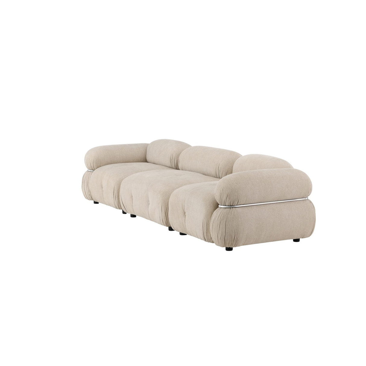 Mika 3-sitssoffa Beige, Silver