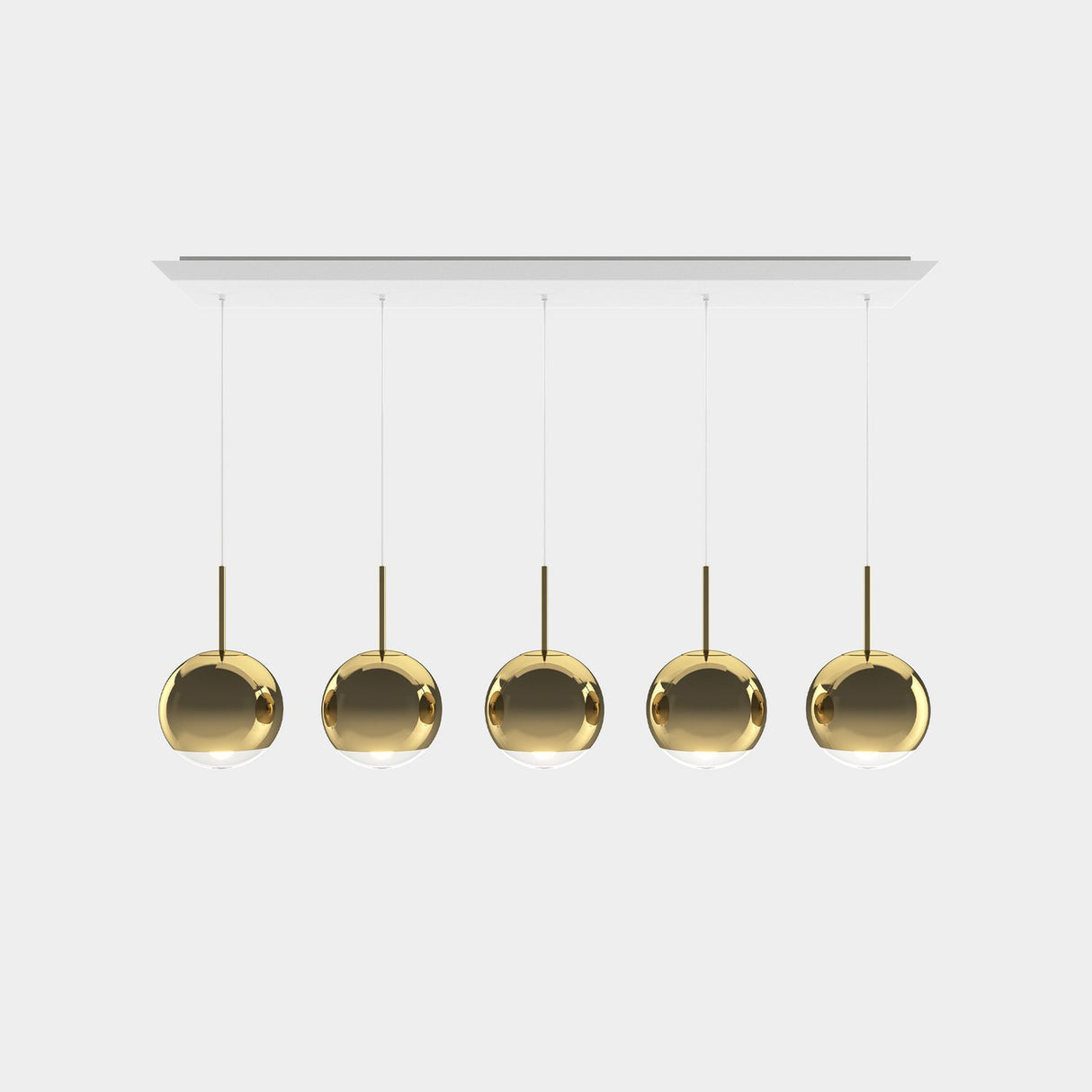 Mirror Ball Linear Pendelsystem LED Gold